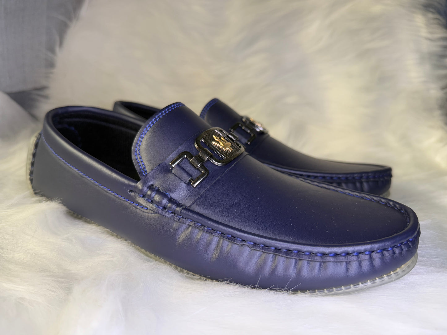 Synthetic Loafer # PF-1018-BLU