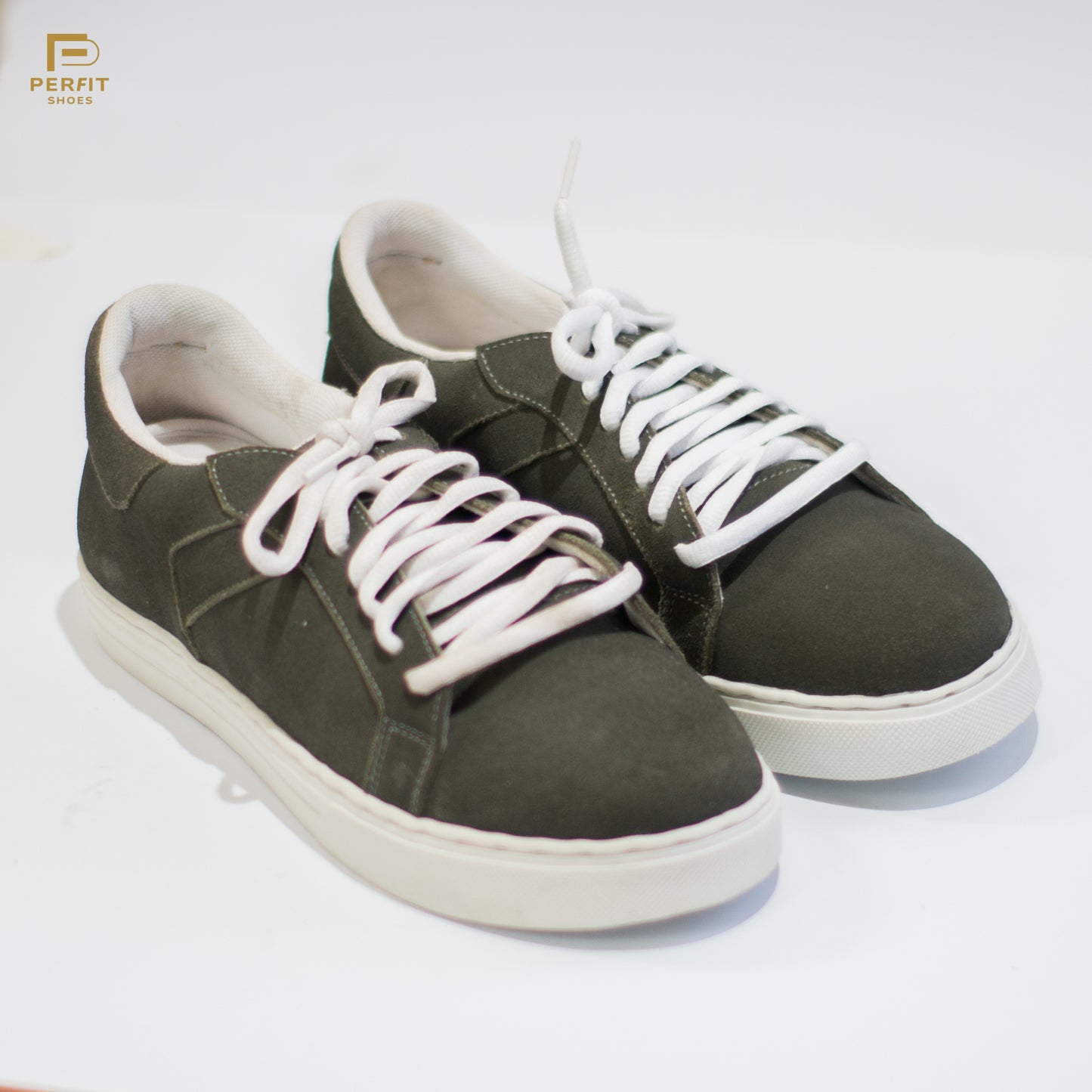 Pure Suede Leather sneakers # PF-1013-GRY