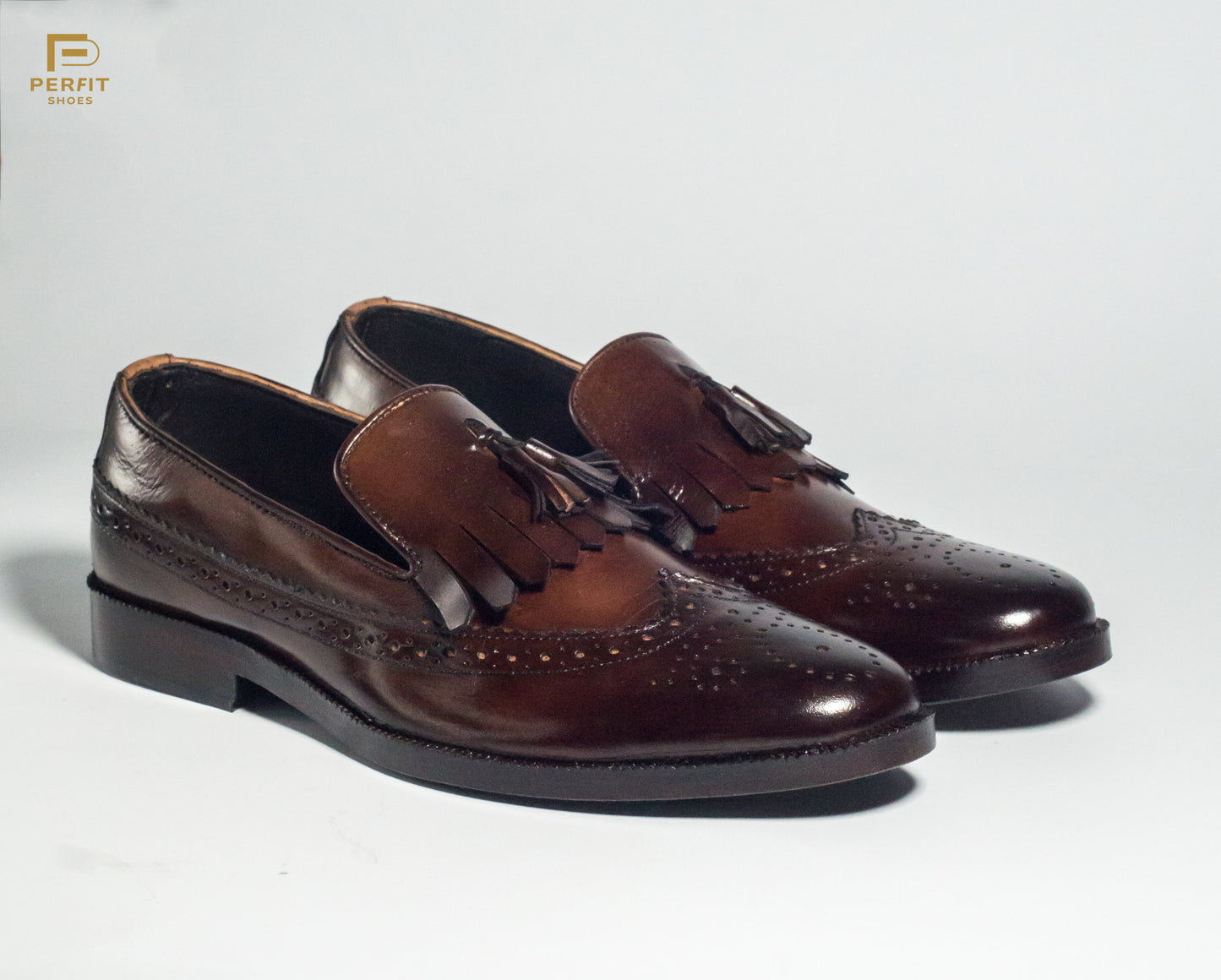 Formal brown pure leather beard tussle # PF-1004-BRN