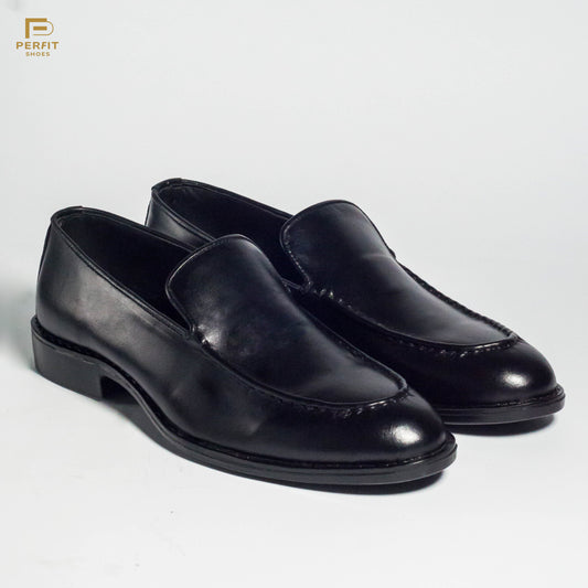 Soft Grain Leather Black Loafer # PF-1008-BLK