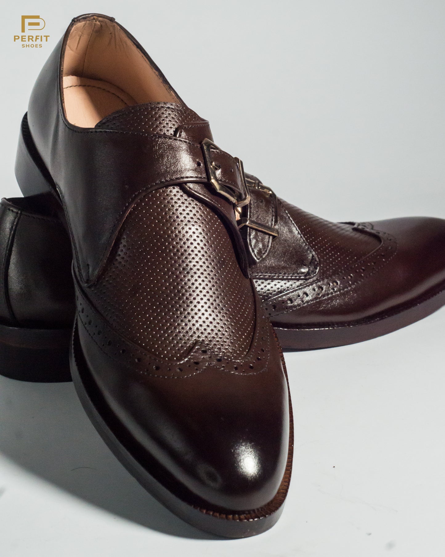 Classic Dotted Monk - Brown # PF-1001-BRN