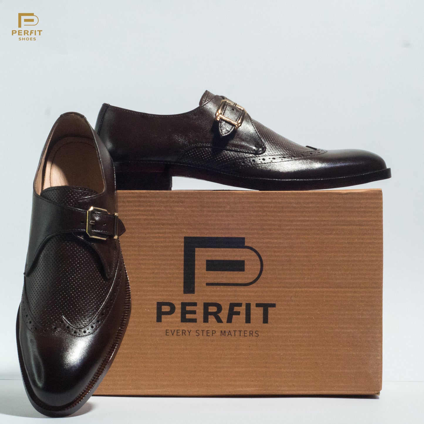 Classic Dotted Monk - Brown # PF-1001-BRN
