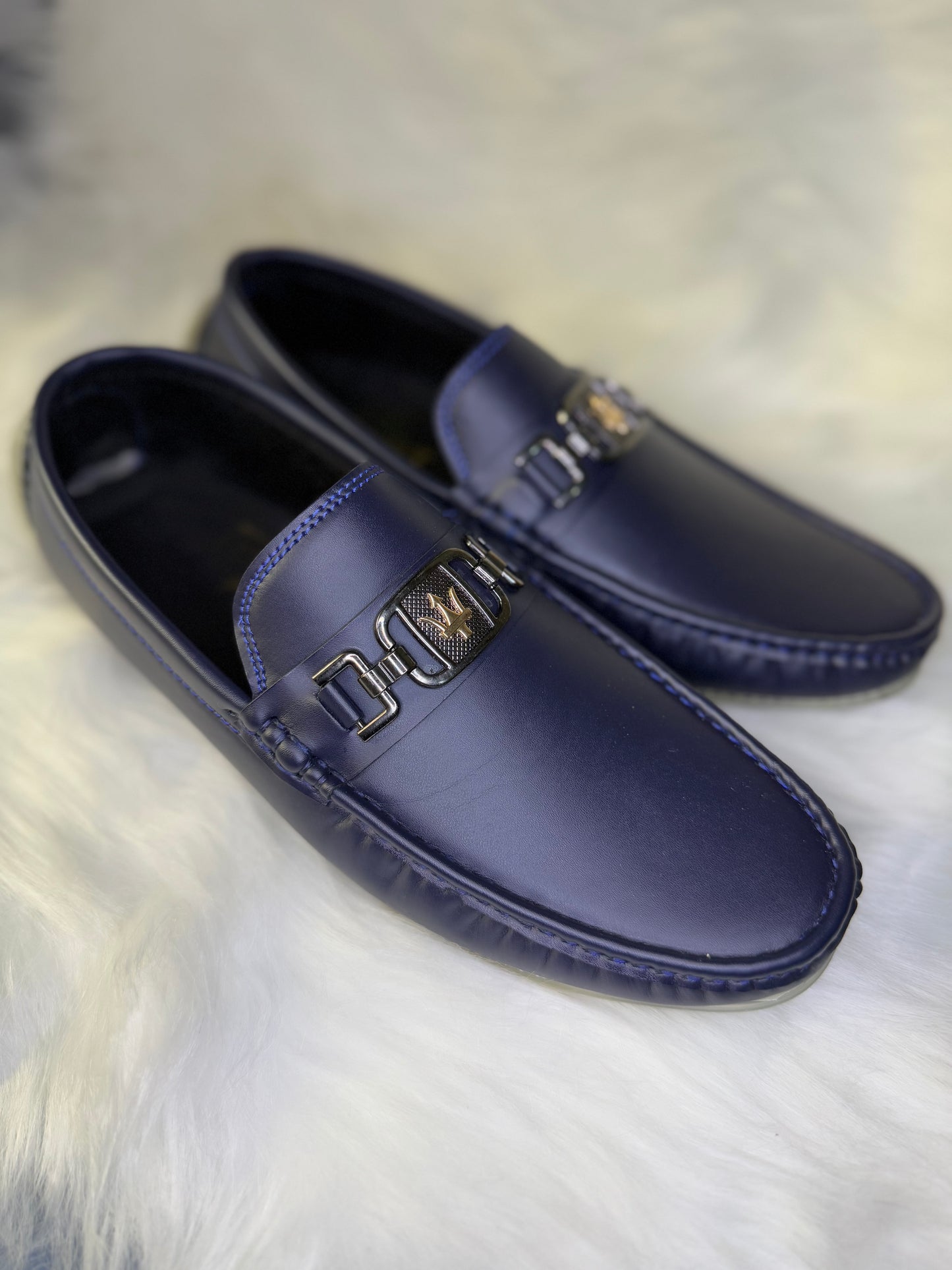 Synthetic Loafer # PF-1018-BLU