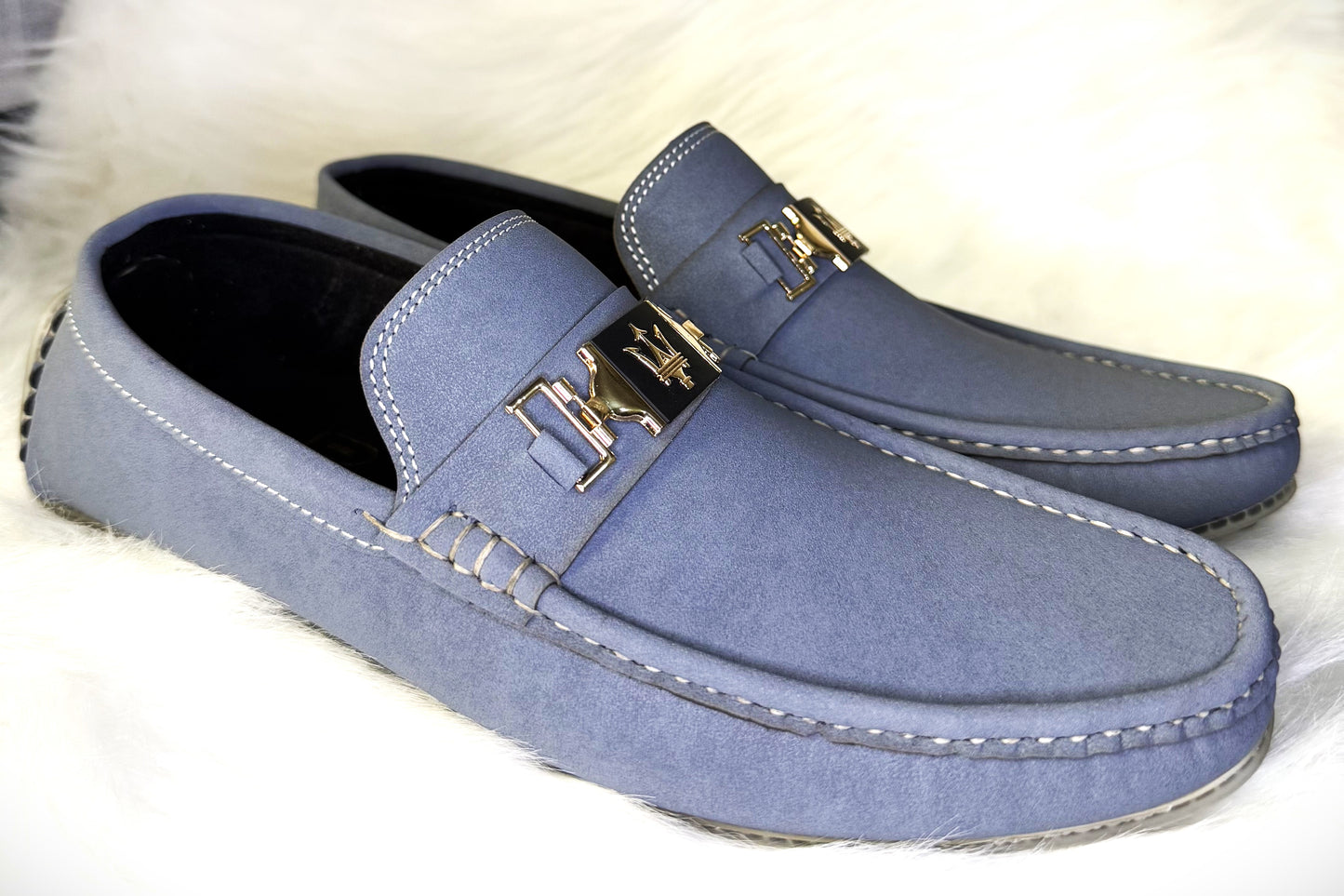 Synthetic Suede Loafer # PF-1020-GRY