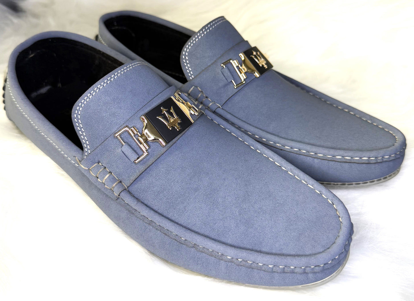 Synthetic Suede Loafer # PF-1020-GRY